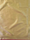 Banarasee Handwoven Semi Silk Saree With Zari Buti Design-Olive Green (Dual Tone)