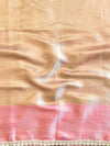 Banarasee Handwoven Crushed Tissue Saree With Contrast Border & Lace-Light Green