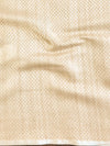 Banarasee Handwoven Tissue Saree With Zig-Zag Design & Broder Lace-Beige