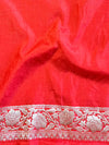 Banarasee Handwoven Georgette Saree Zari Jaal Design With Contrast Lace-Violet