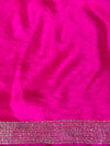 Banarasee Semi Chiffon Saree With Zari Buti & Border-Pink