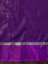 Banarasee Handwoven Semi Silk Saree With Sona Rupa Zari Buti Design-Violet