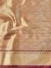 Banarasee Handwoven Semi Silk Saree With Zari Border-Maroon