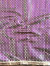 Banarasee Handwoven Semi Silk Plain Saree With Zari Border & Lace-Violet