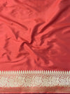 Banarasee Handwoven Semi Silk Saree With Zari Buta & Border-Maroon