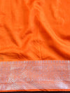 Banarasee Faux Georgette Saree With Gold Zari & Resham Jaal Work-Orange