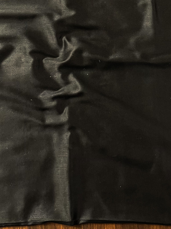 Banarasee  Cotton Silk Stripe Pattern Salwar Kameez Fabric With Dupatta Set-Black