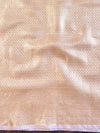 Banarasee Handwoven Kota Check Tissue Saree With Meena Design & Zari Broder-Pastel Pink