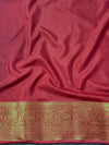 Banarasee Pure Chiffon Saree With Antique Zari Buti Design & Border-Maroon