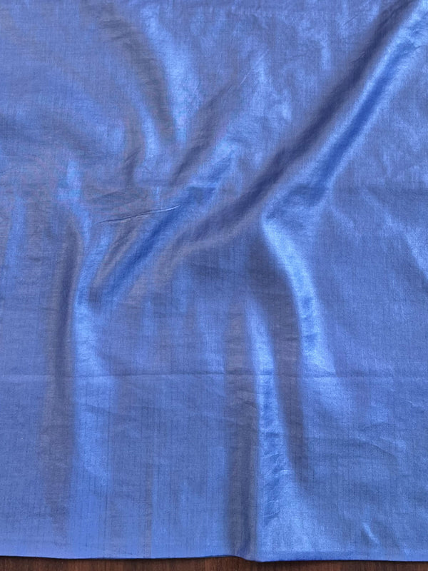 Banarasee Cotton Silk Zari Work Salwar Kameez Fabric With Dupatta-Pastel Blue