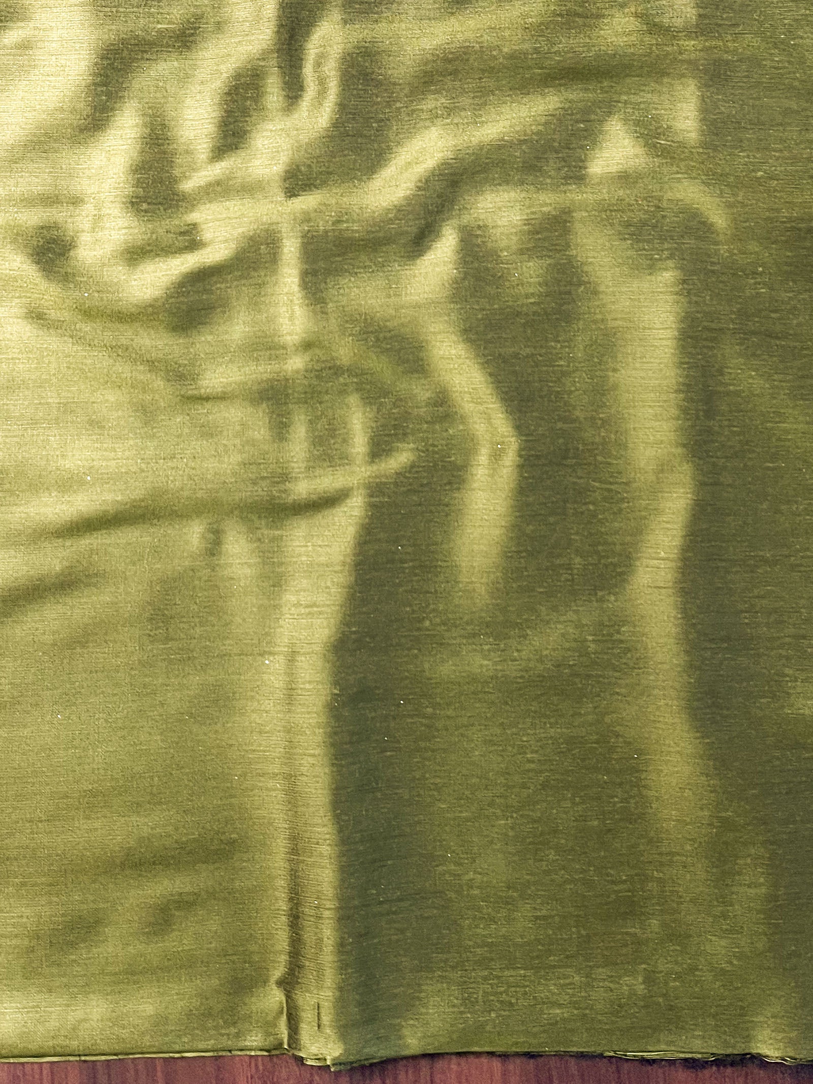 Banarasee Cotton Silk Zari Buti Salwar Kameez Fabric With Contrast Dupatta Set-Olive Green & Peachy Pink