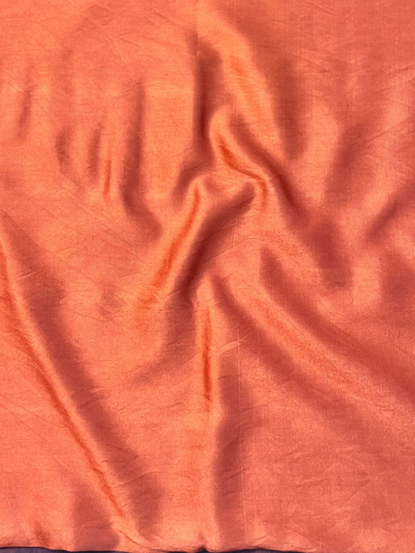 Banarasee Handloom Pure Cotton Silk Salwar Kameez Fabric With Dupatta-Orange