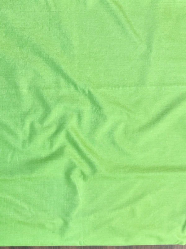 Banarasee Cotton Resham Work Salwar Kameez Fabric With Dupatta Set-Light Green