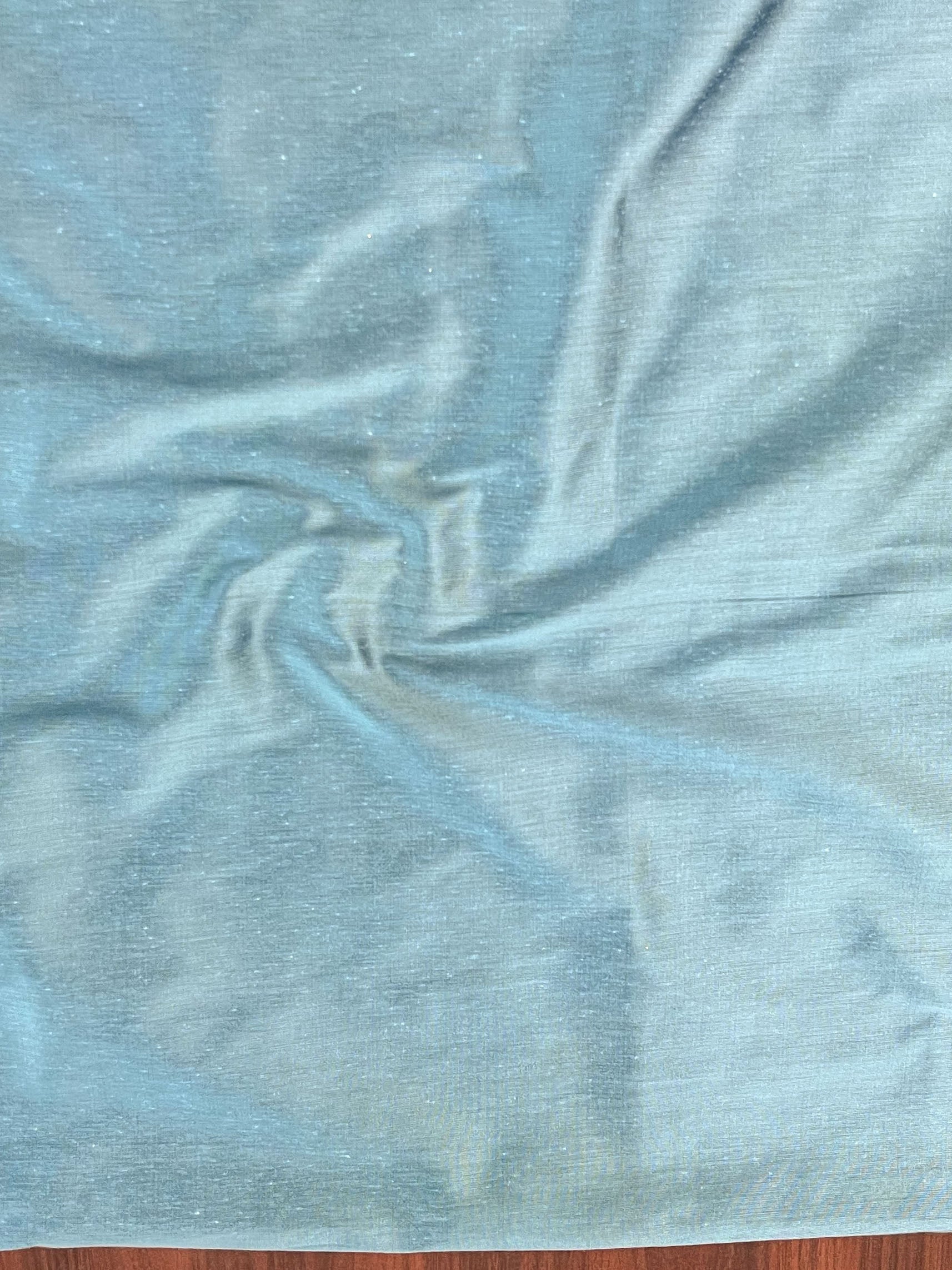 Banarasee Semi-Silk Salwar Kameez Fabric With Contrast Dupatta Set-Blue