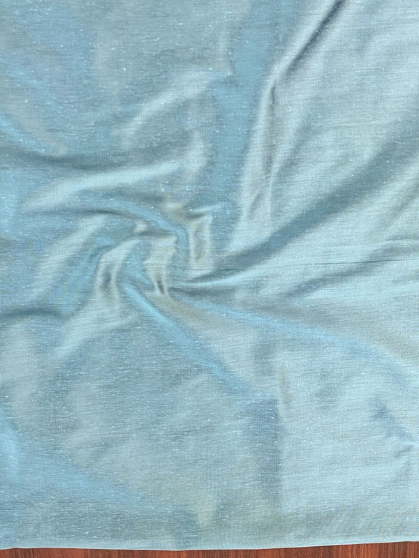 Banarasee Cotton Silk Zari Work Salwar Kameez Fabric With Dupatta Set-Light Sky Blue