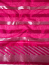 Banarasee Organza Saree With Gold Zari Jaal Design & Dual Color-Green & Pink