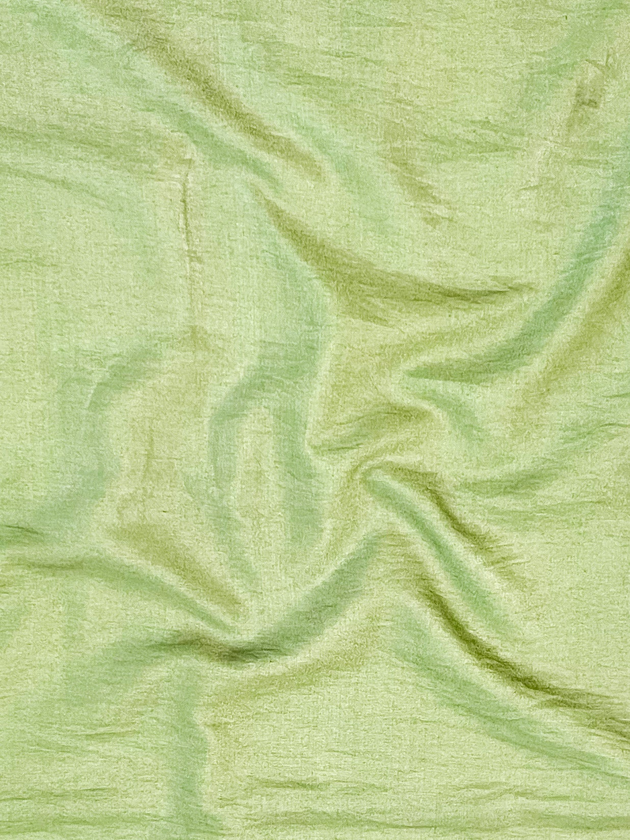 Banarasee Tissue Hand-Painted Salwar Kameez Fabric With Dupatta Set-Light Green