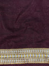 Banarasee Cotton Silk Saree With Resham Work & Pallu-Red & Maroon