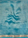 Banarasee Handloom Linen By Tissue Metallic Shine Saree-Green