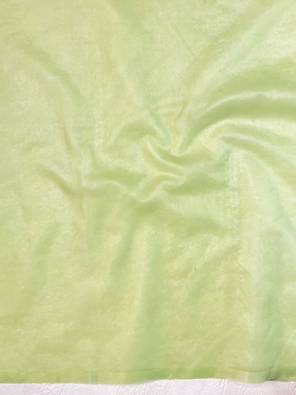 Banarasee Cotton Silk Kota Check Zari Work Salwar Kameez Fabric With Dupatta Set-Light Yellow