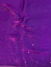 Banarasee Dual Shaded Chiffon Saree With Mirror Work-Violet
