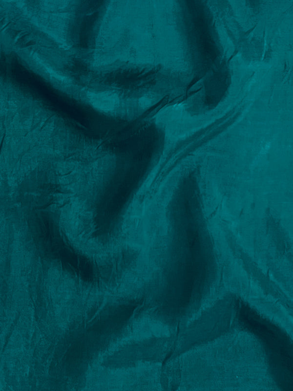Banarasee Semi Silk Saree With Leheriya Design & Zari Border-Teal Blue