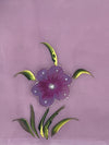 Banarasee Organza Saree With Handpainted Design and Cutdana Embroidery-Lavender