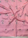 Banarasee Digital Printed Tissue Saree With Lace-Peach
