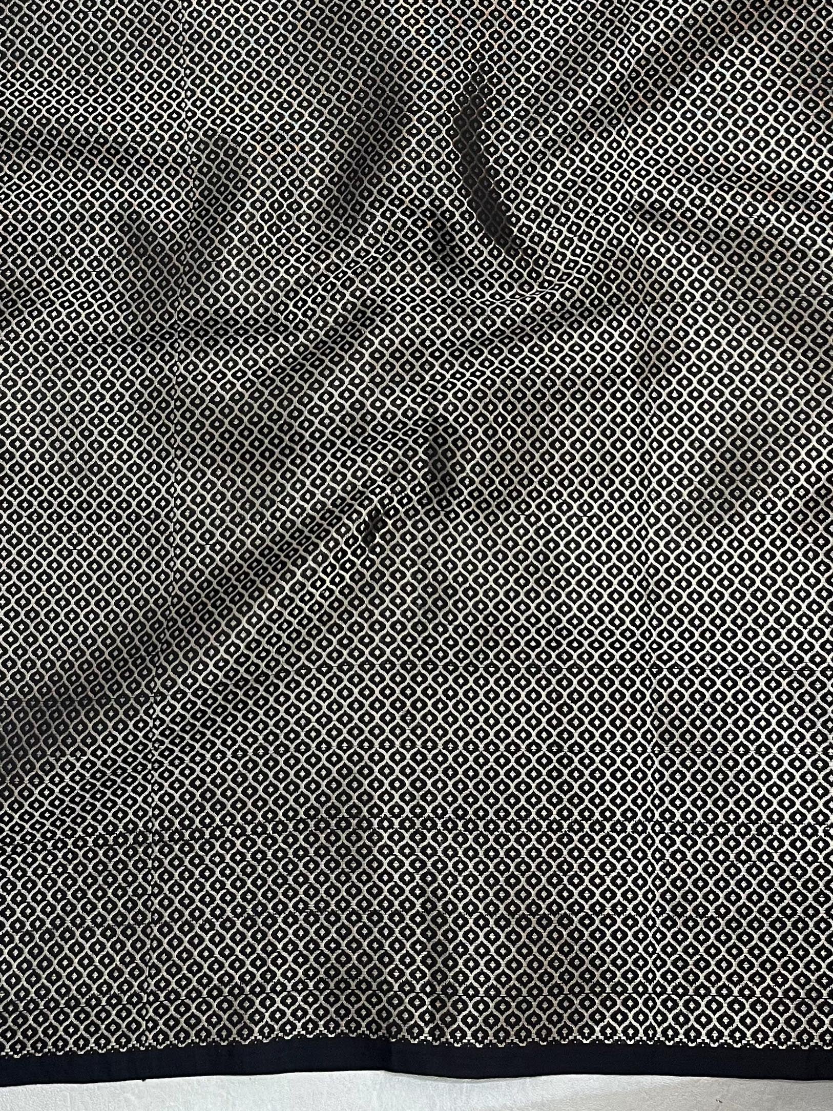 Banarasee Handwoven Semi Silk Saree With Zari Border-Black