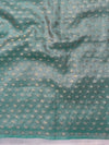 Banarasee Handwoven Tissue Saree With Zari Buti Design & Lace-Pastel Blue