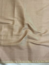 Banarasee Handwoven Semi Silk Saree With Silver Zari Jaal Design-Beige