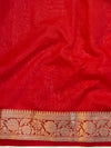 Banarasee Organza Saree With Zari Design Border & Lace-Multicolor
