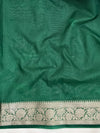 Banarasee Organza Saree With Zari Design Border & Lace-Multicolor