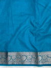 Banarasee Organza Saree With Zari Design Border & Lace-Multicolor