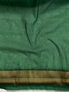 Banarasee Handwoven Semi Silk Saree With Zari Jaal Design & Border-Green(Dual Tone)
