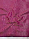 Banarasee Handwoven Semi Silk Saree With Zari Border-Hot Pink