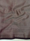 Banarasee Handwoven Semi Silk Saree With Zari Border-Wine