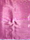 Banarasee Handwoven Tissue Saree With Tanchoi Weaving Zari Border & Lace-Pink (Dual Tone)