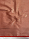 Banarasee Organza Mix Saree With Zari Buta Design & Floral Border-Red