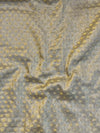 Banarasee Handwoven Tissue Saree With Zari Buti Design & Lace-Silver