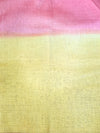 Banarasee Handloom Pure Linen Shine Saree-Yellow & Pink