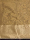 Banarasee Handwoven Tissue Saree With Zari & Thread Work-Gold