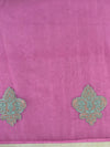Banarasee Organza Mix Saree With Embroidered Buta & Applique Work Pallu-Light Pink