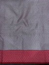 Banarasee Organza Mix Saree With Resham Work & Contrast Border-Grey & Maroon