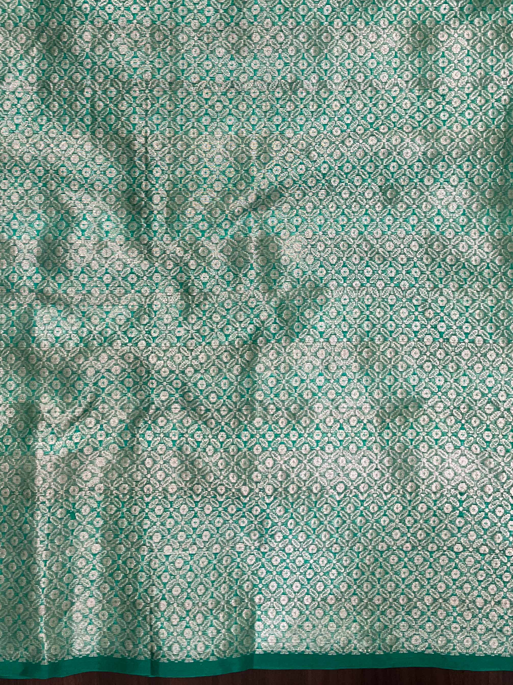 Banarasee Dual Color Organza Mix Saree With Zari & Resham Work-Yellow & Green