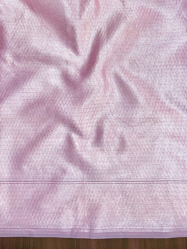 Banarasee Organza Mix Saree With Resham Jaal Design-Light Pink