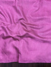 Bhagalpur Handloom Semi Silk Saree With Stripes Design-Onion Pink