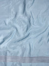 Banarasee Handloom Semi Silk Saree With Silver Zari Work Border & Lace-Light Blue