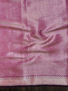 Banarasee Cotton Silk Plain Saree With Floral Zari Border-Magenta