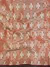Banarasee Handwoven Tissue Saree With Geometric Pattern-Maroon & Gold